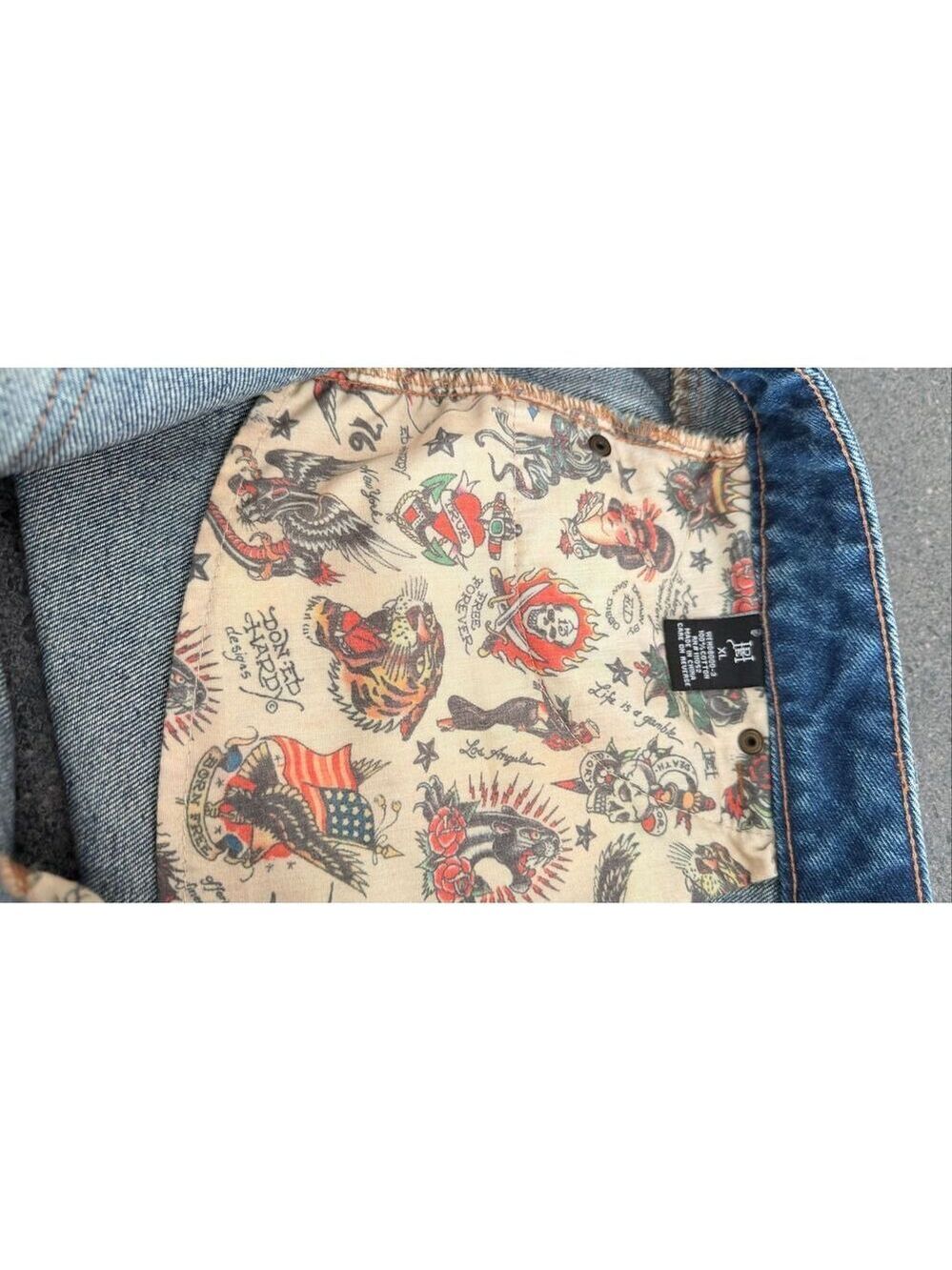 Vintage Ed Hardy Denim Mini Shorts - Picture 12 of 14